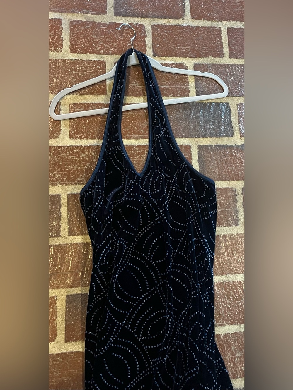 Bari-Jay Formal Gown Ladies Size 13-14 Dark Blue Beaded - Picture 3 of 10